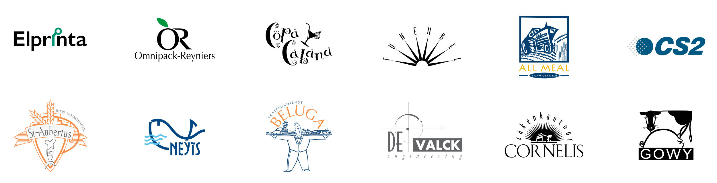 Some logo designs by Veerle aka Duoh! from the early to mid nineties