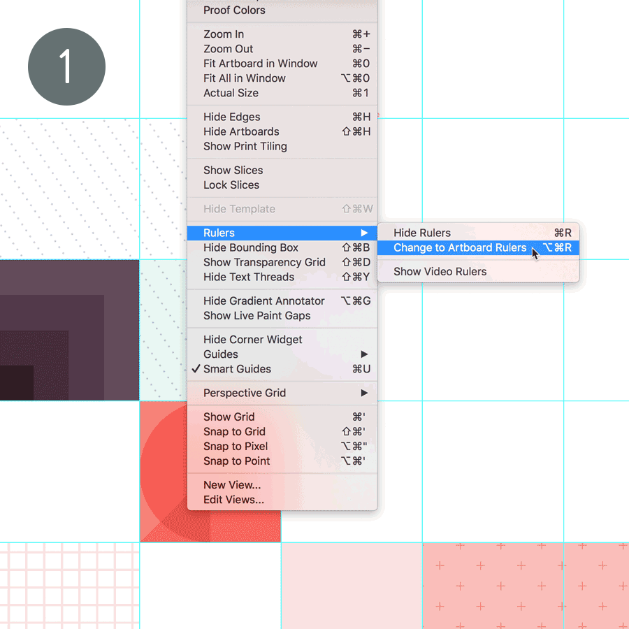 1. Use Artboard Rulers