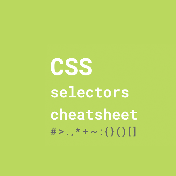 CSS Selectors Cheatsheet