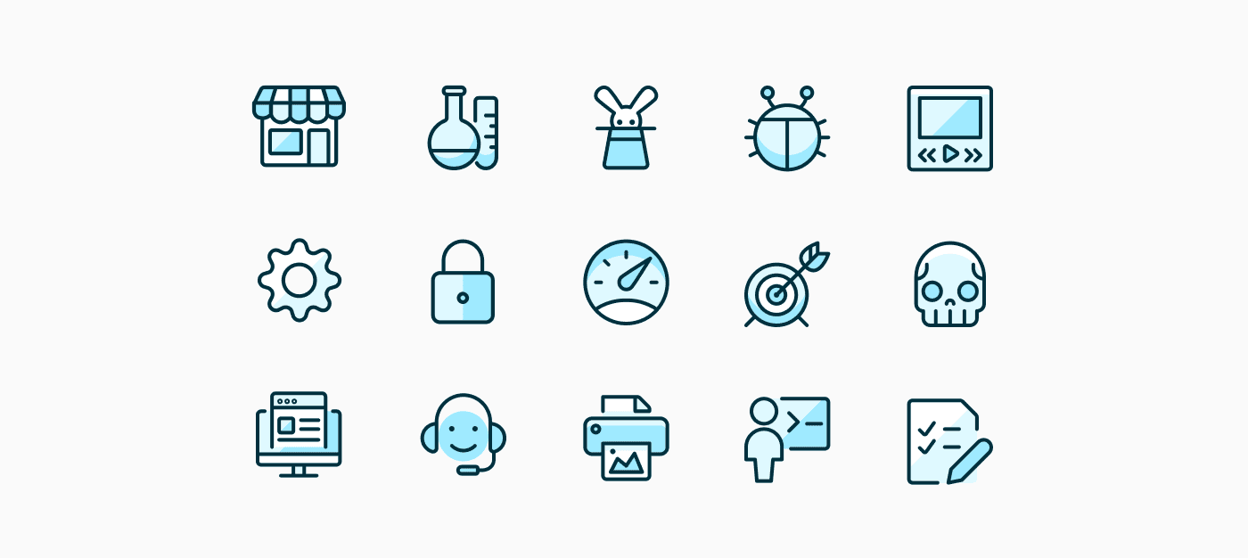 A duotone variation of our famous Streamline icons