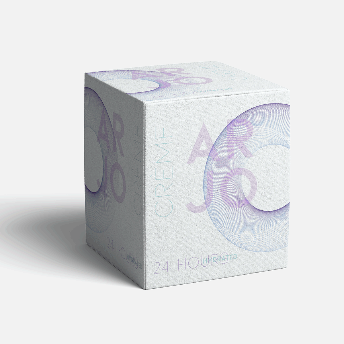 A fictional packaging design using a spirograph