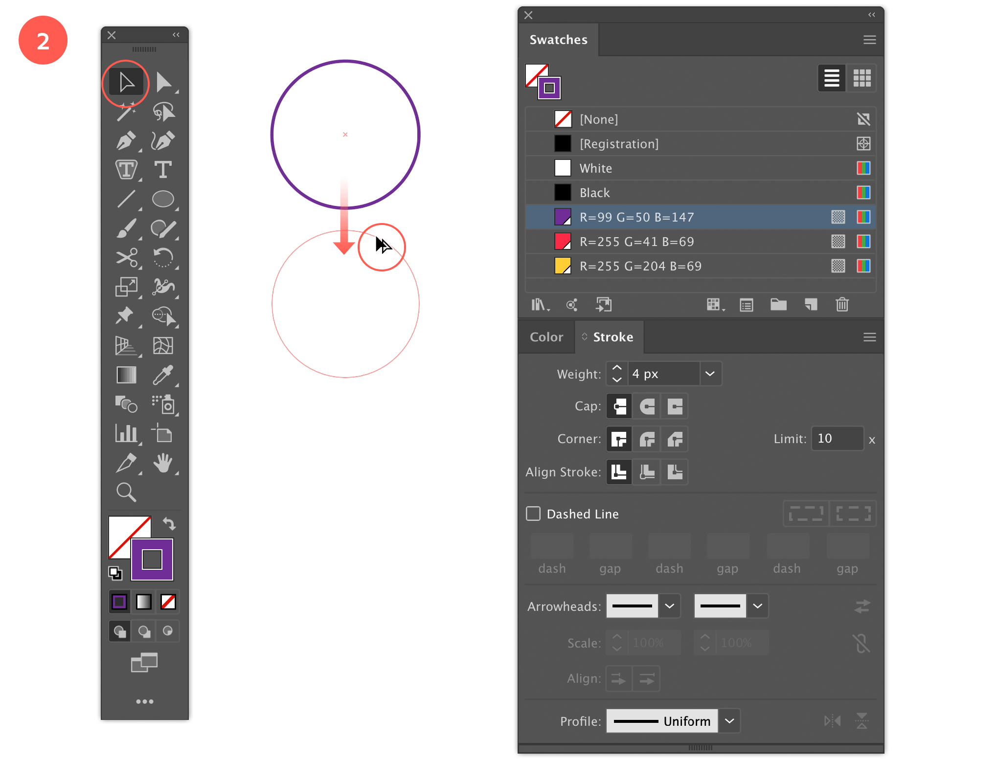 Step 2: Duplicate the Circle