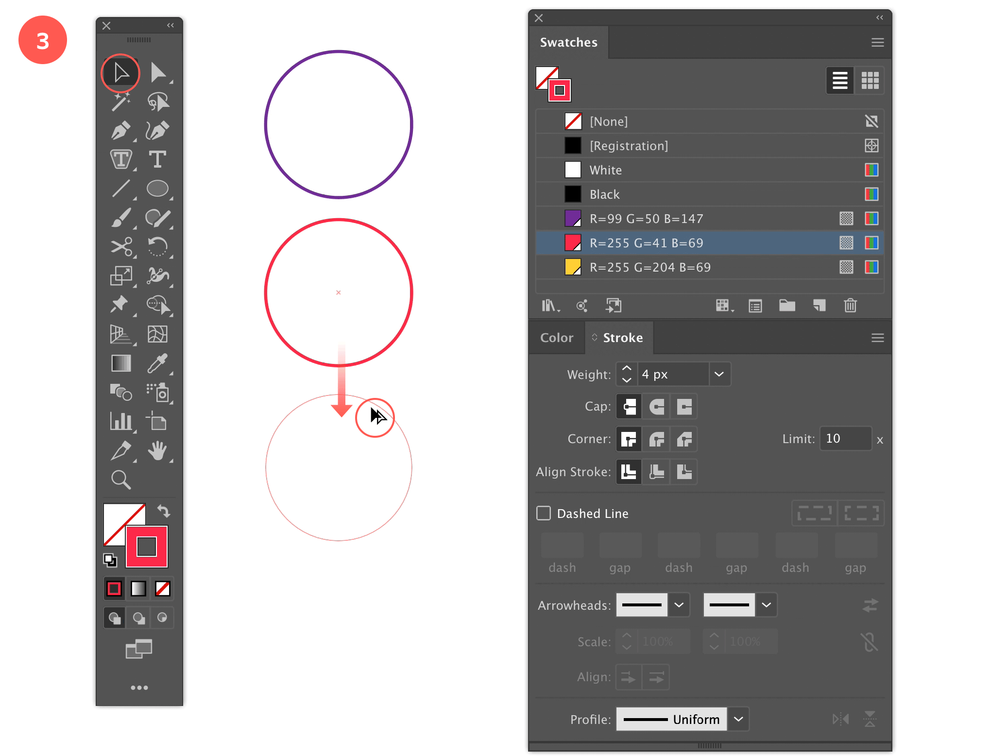 Step 3: Duplicate the Circle again