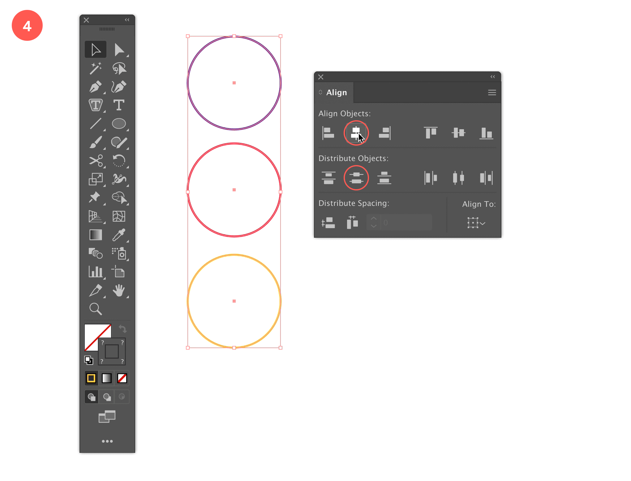 Step 4: Align the Circles