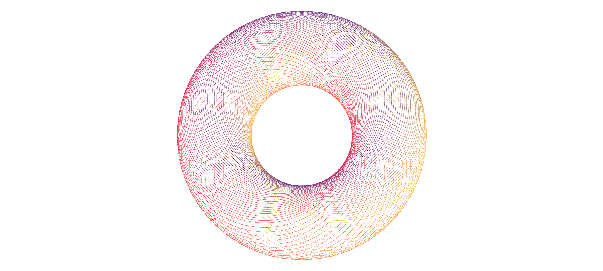 A spirograph circle ring using the Blend Tool