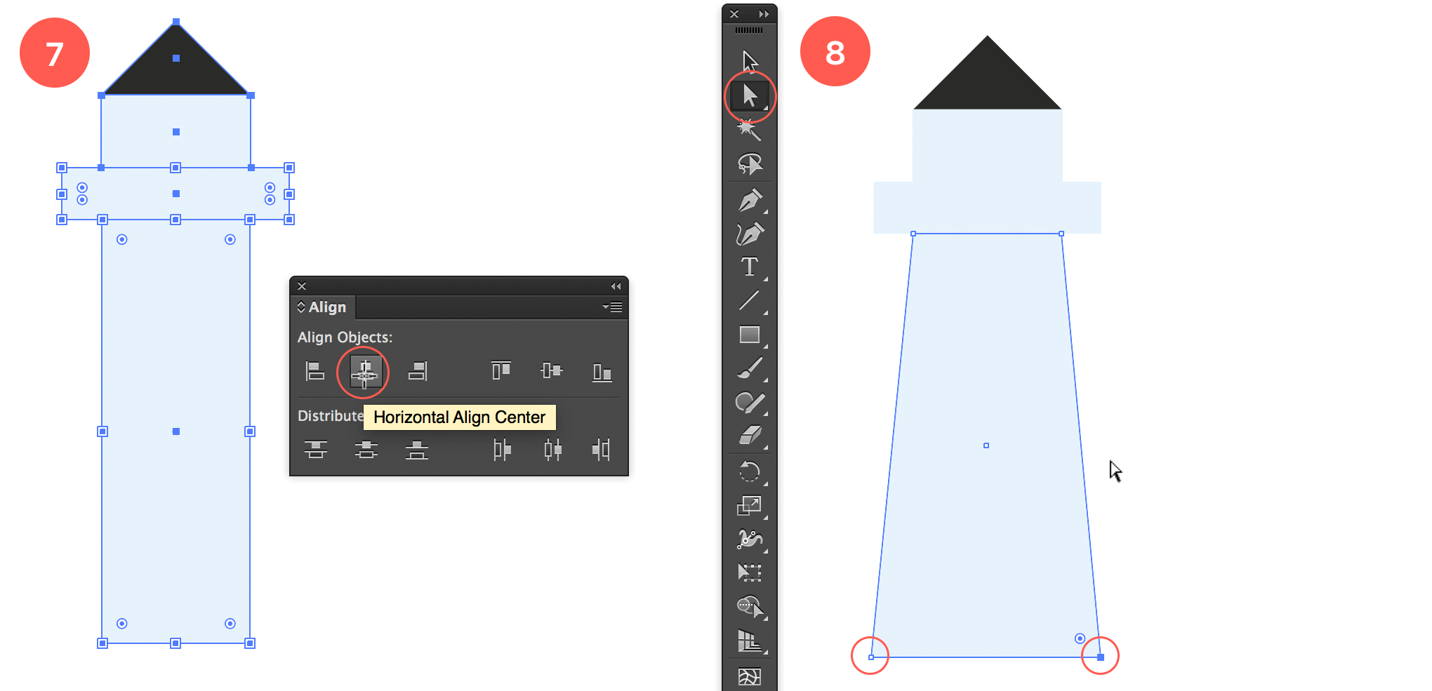 Align the tower parts