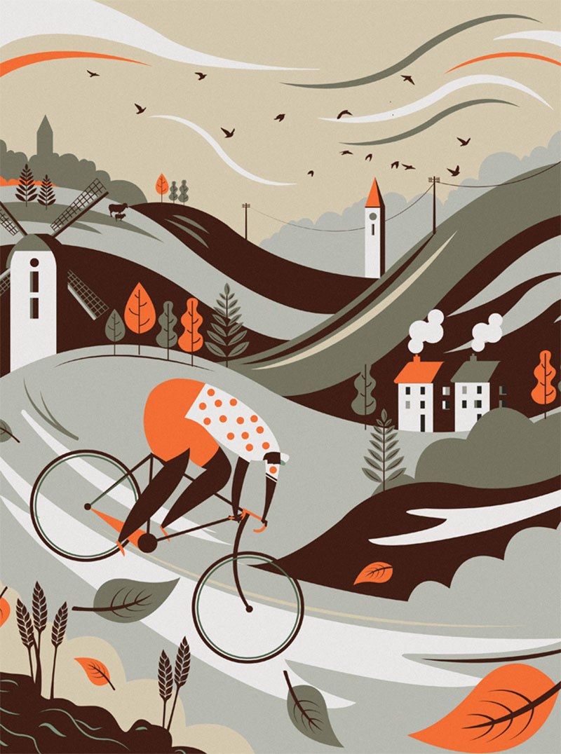 Countryside Cycling Prints II