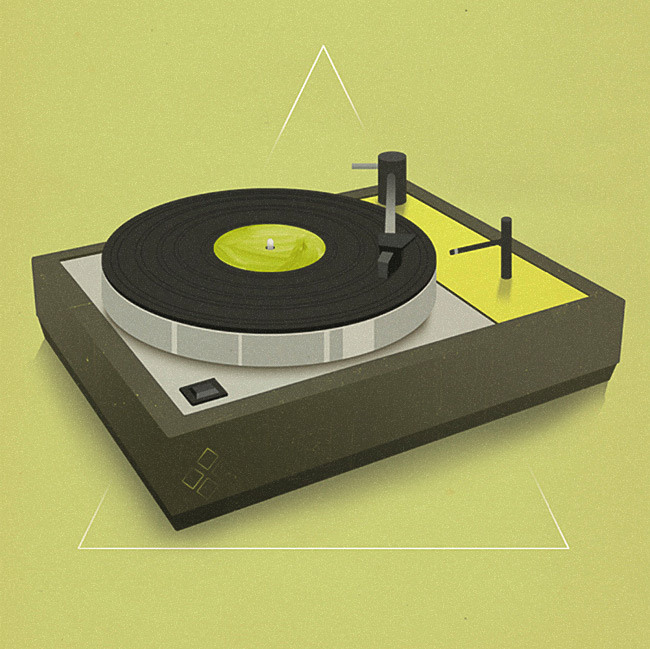 Green Record Player