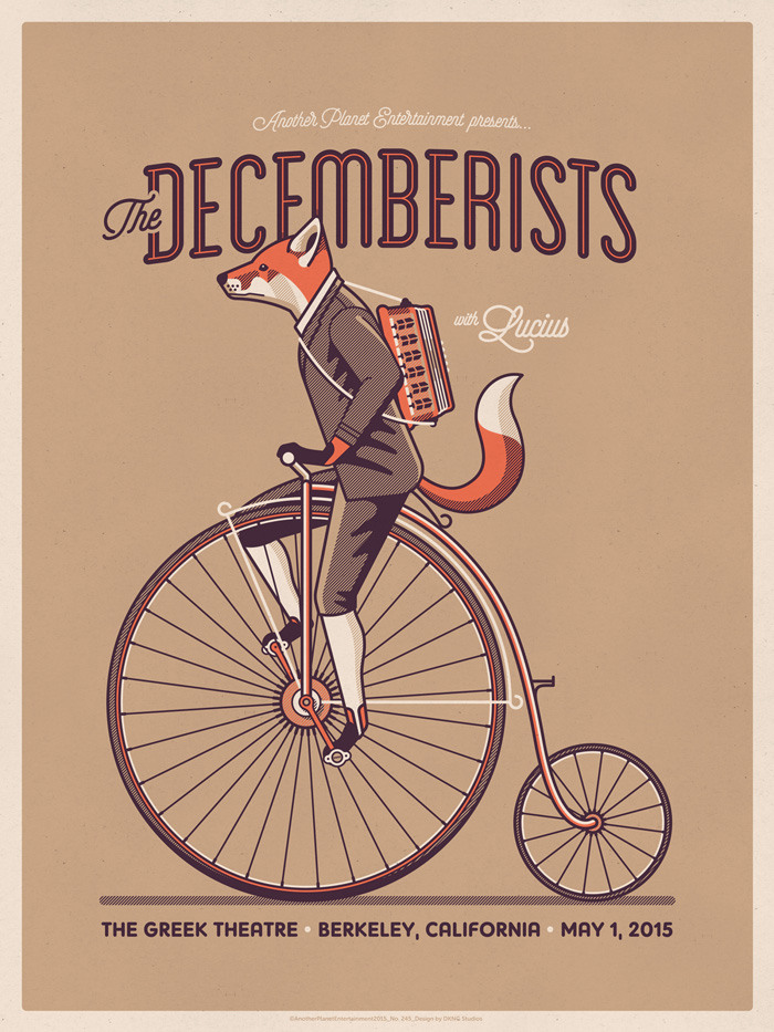 The Decemberists Berkeley Poster