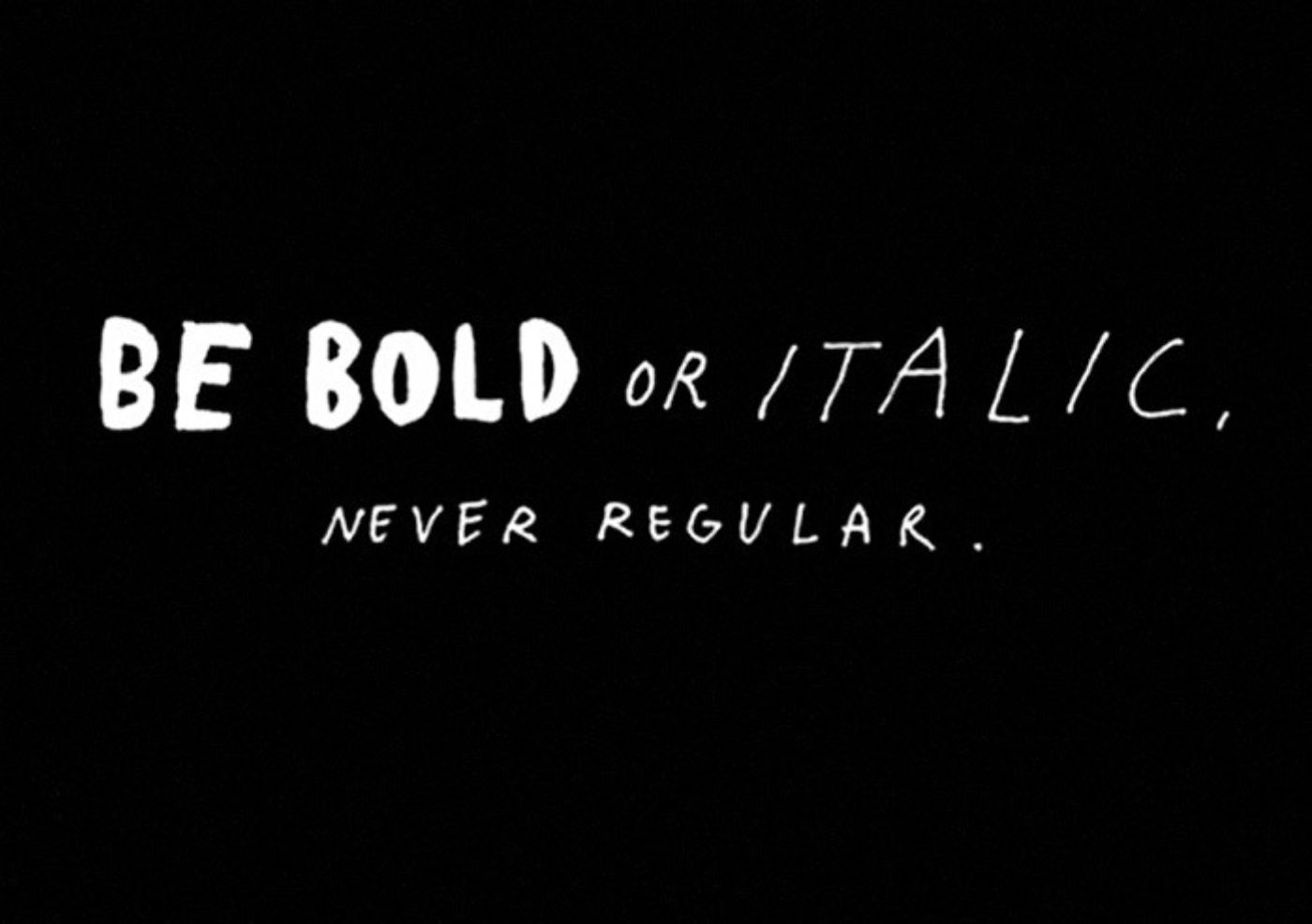 be bold typeface
