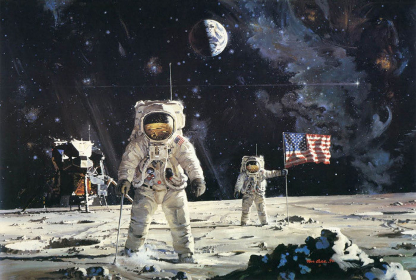 first man on the moon facts