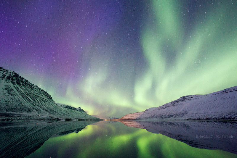 Aurora over Álftafjörður