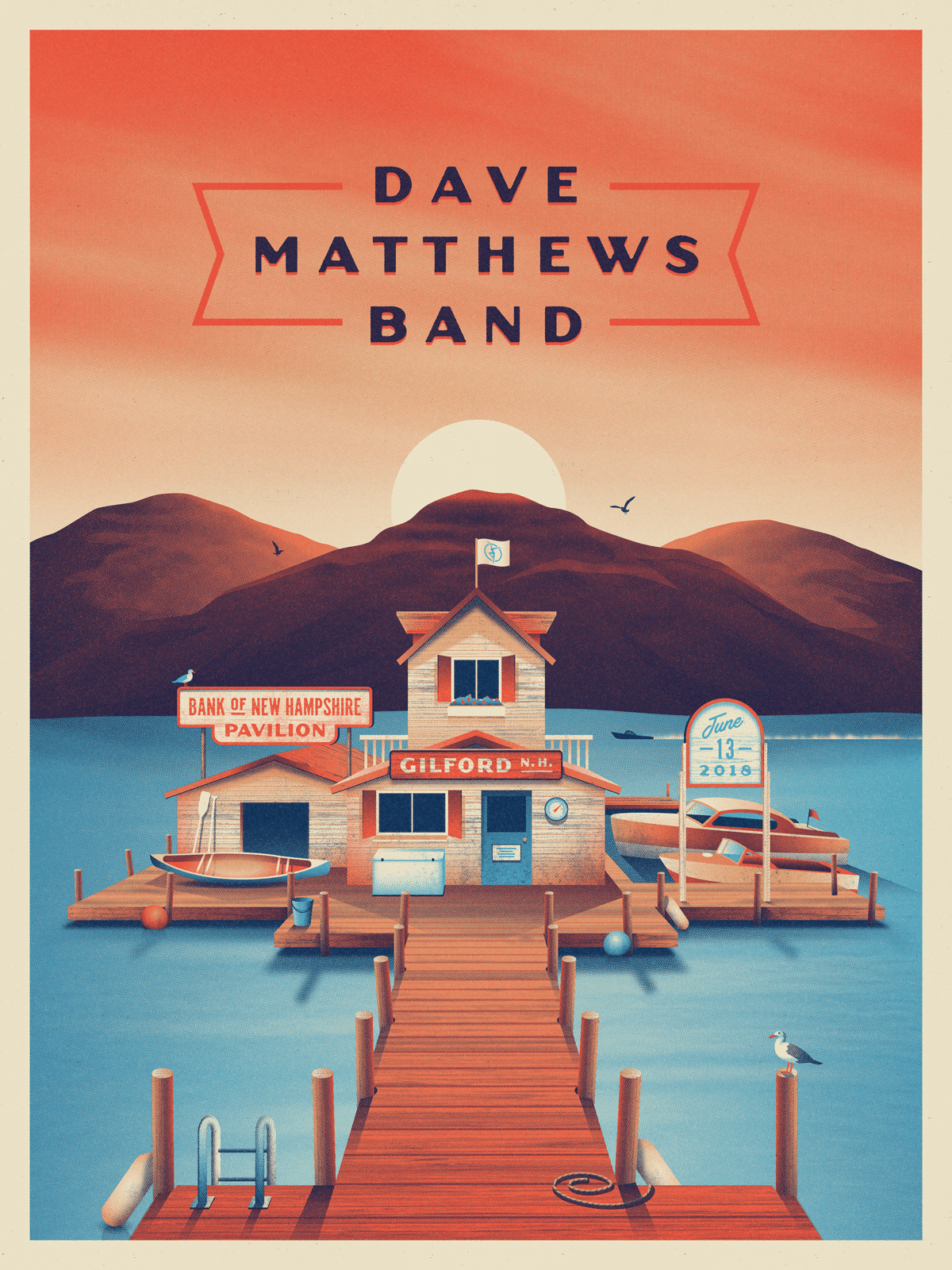 Dave Matthews Band Gilford, NH Poster