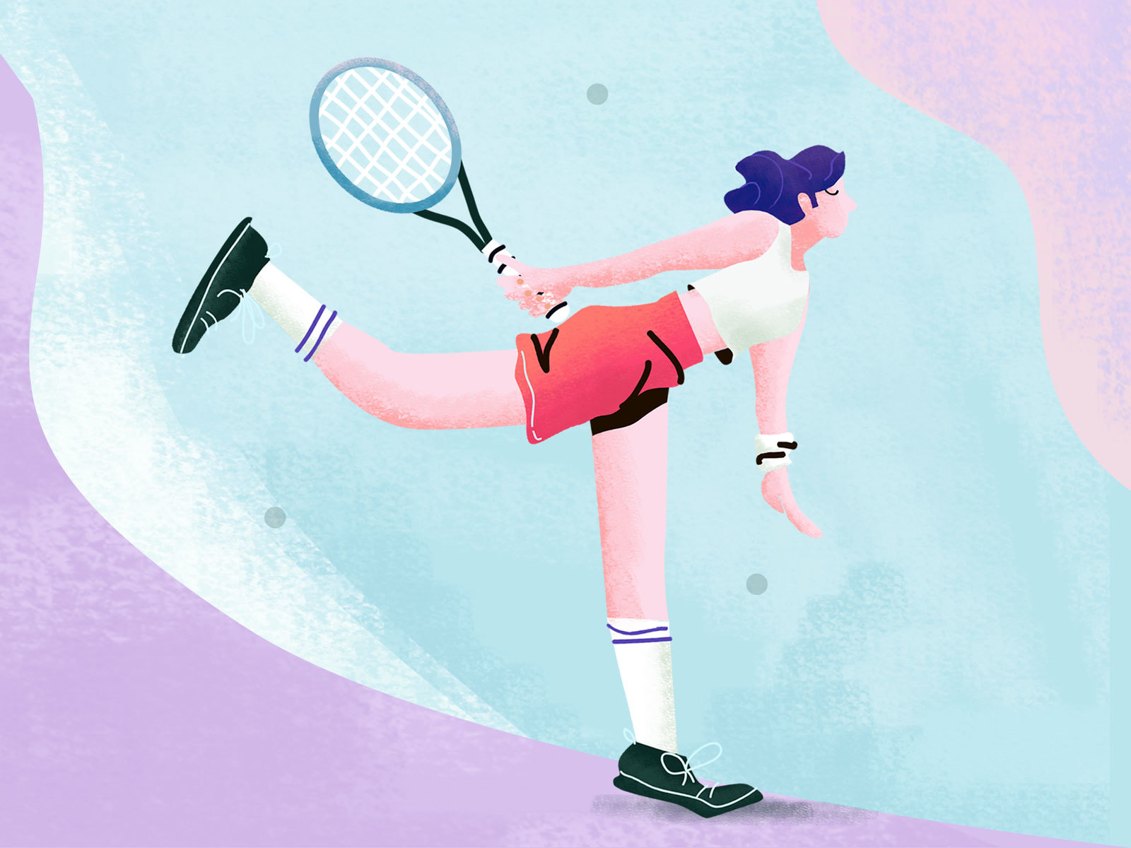 Digital illustration - Badminton