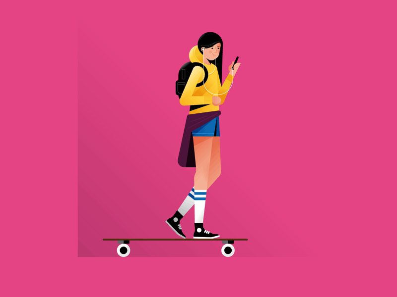 Digital Skater Girl