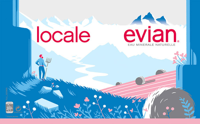 Evian illustrated campaign
