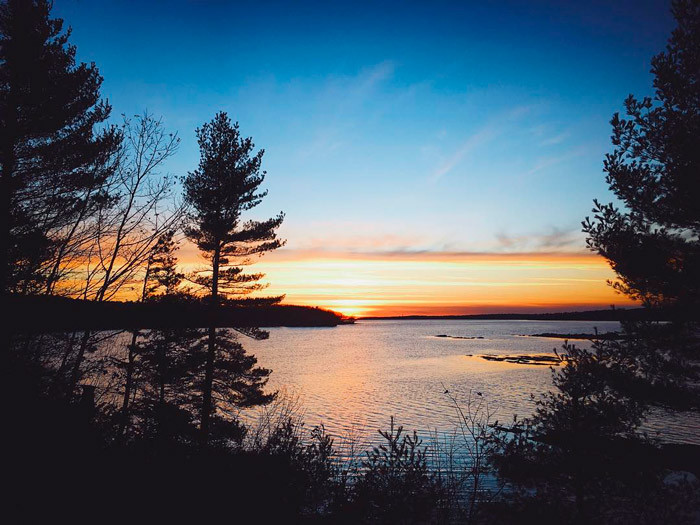 Maine Winter sunset