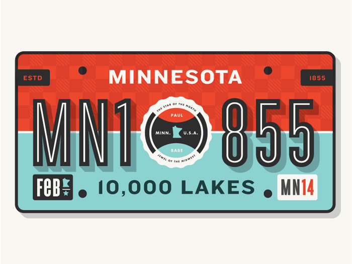 Minnesota license plate