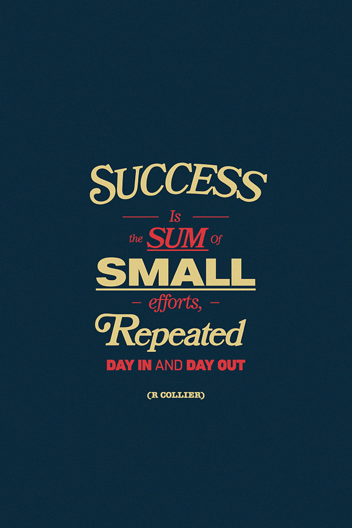 Success is the sum of…