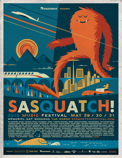 2010 Sasquatch! Music Festival Poster