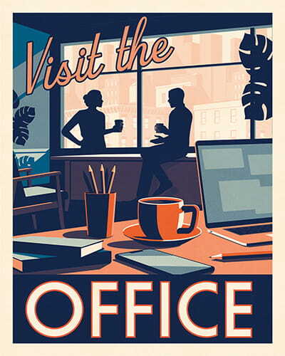 Vintage style Office 'Travel Poster'