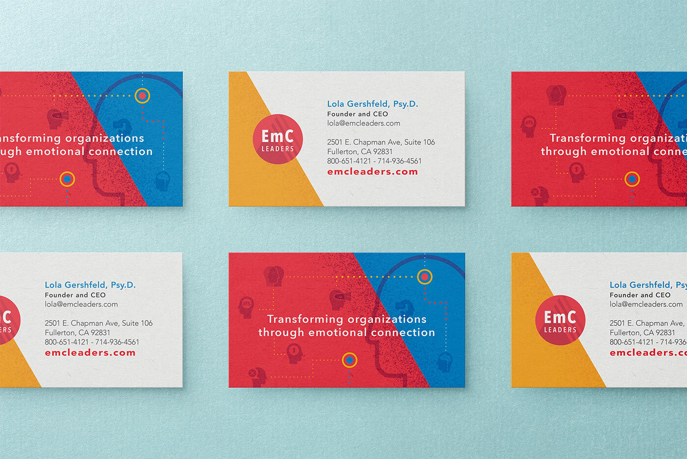 EmC Leaders business cards design