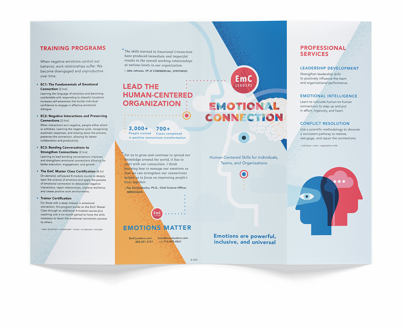 EmC Emotional Connection brochure layout
