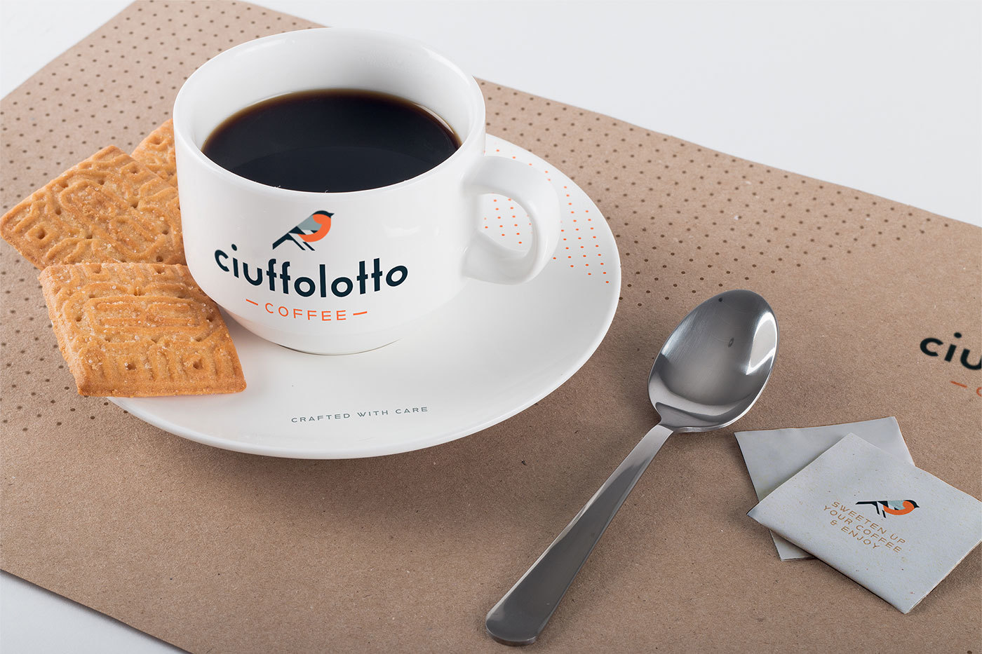 Ciuffolotto coffee brand design for the Adobe Hidden Treasures Béhance Challenge