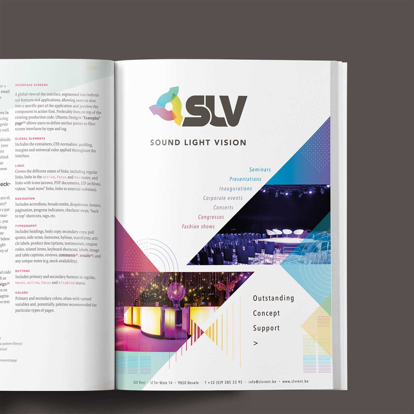 Banner flags, advertisement and billboard design for SLV Rent