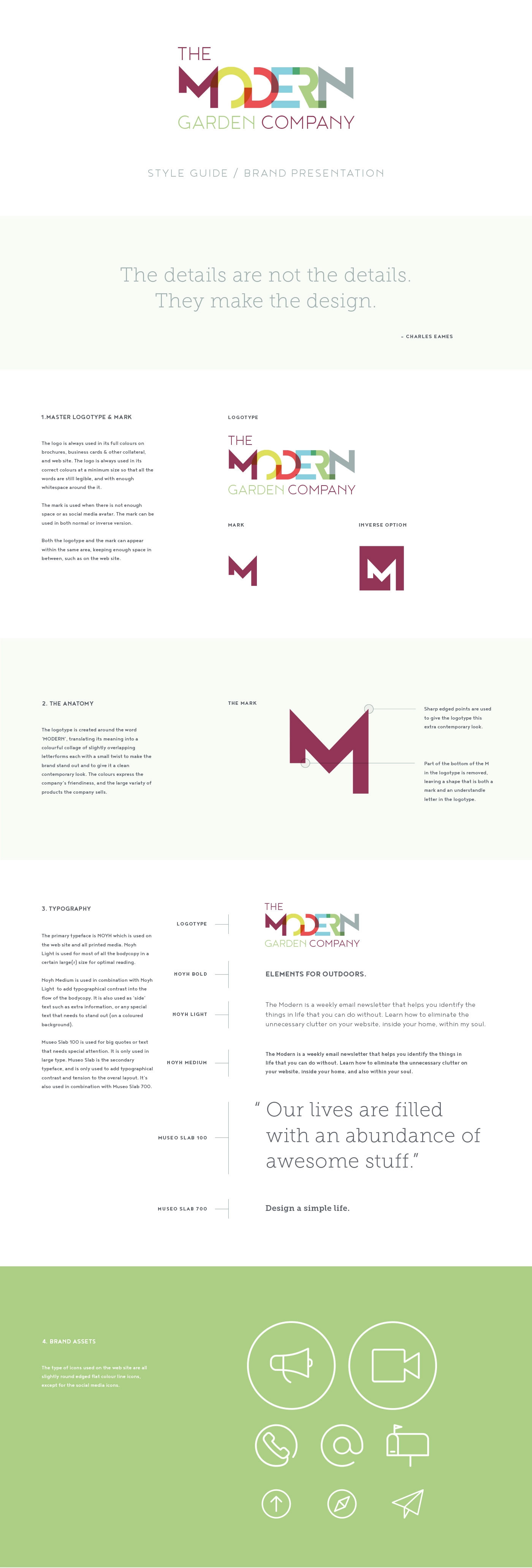 The Modern Garden Company logo brand &amp; website design